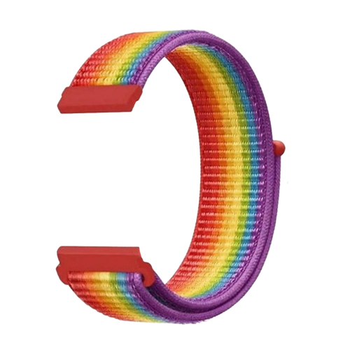 Nylon Strap, rainbow, without a watch, 3/4 front view