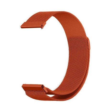 Milanese Strap, orange, without a watch, 3/4 front view