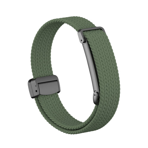 Correa trenzada con hebilla-D Fitbit Air (verde militar)