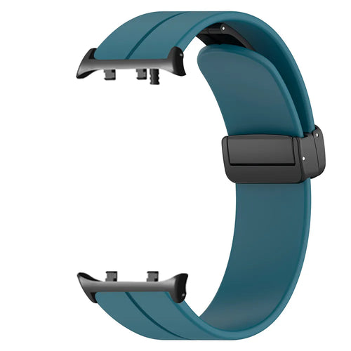 D-Buckle Silicone Strap, grey-blue, without a watch, 3/4 front view
