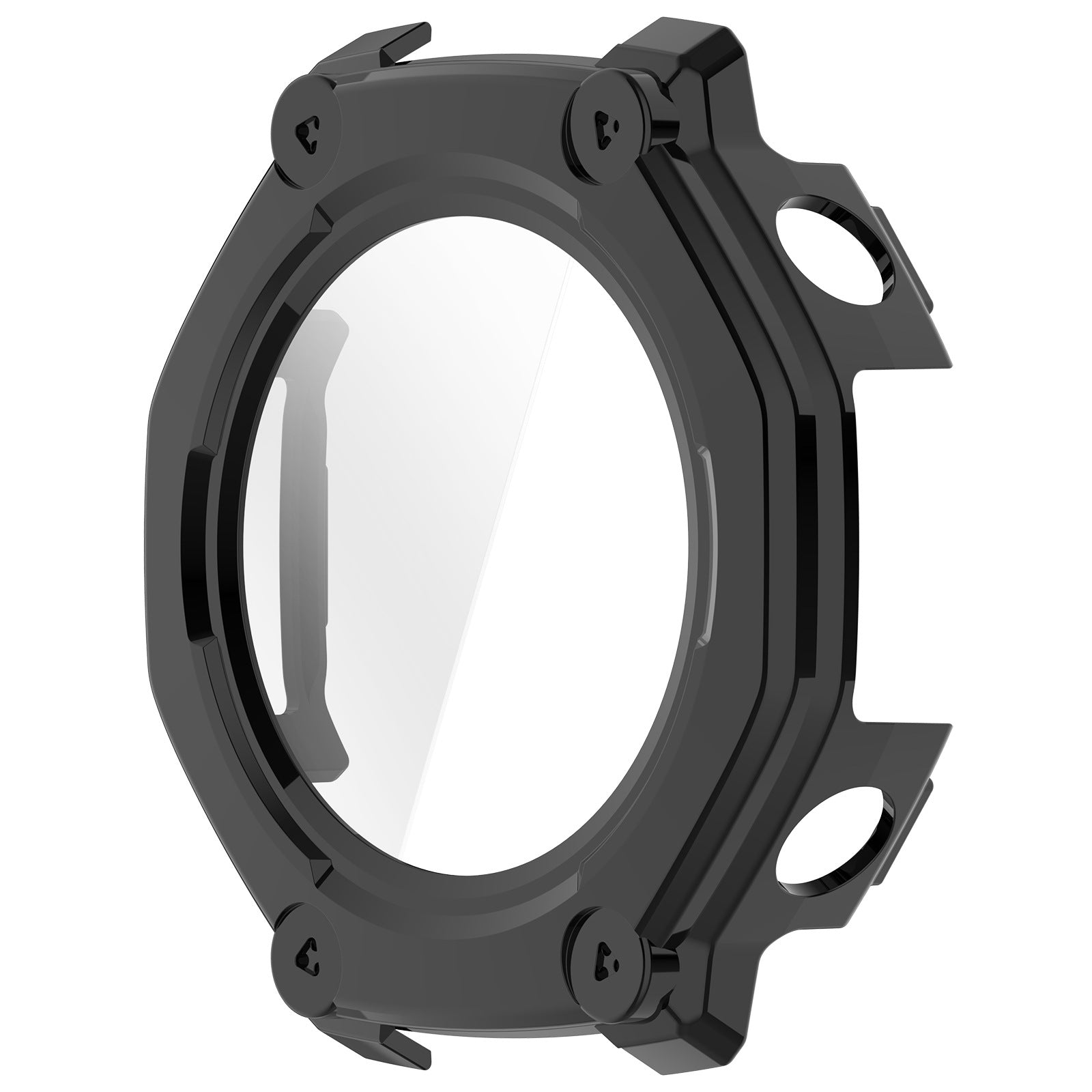 Funda dura con vidrio Amazfit T-Rex 3 Pro - 48mm (negro)