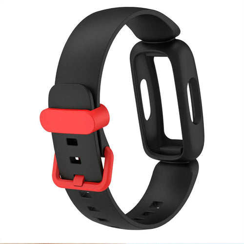 Silicone Strap, black/red, without a watch, 3/4 front view