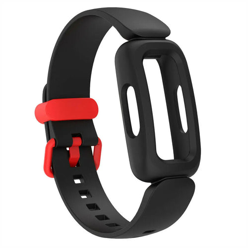 Silicone Strap, black/red, without a watch, 3/4 front view