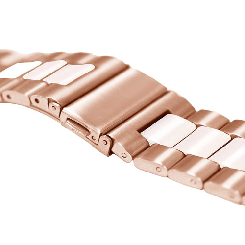 Steel Strap, rose gold/white, without a watch, 3/4 front view