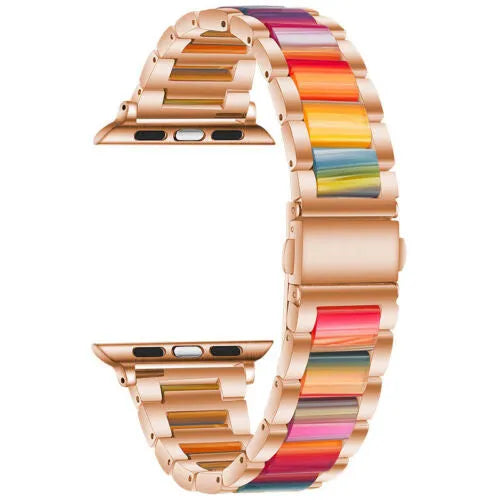 Steel Resin Strap, rose gold, without a watch, 3/4 front view