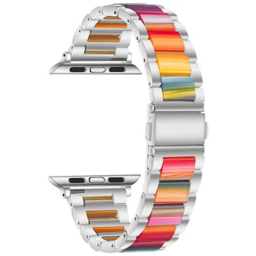 Steel Resin Strap, silver, without a watch, 3/4 front view