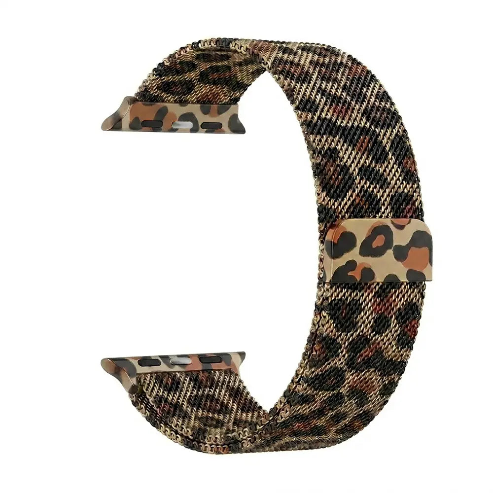 Correa milanesa Apple Watch (Leopardo)