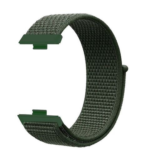 Correa nylon Classic Huawei Watch Fit 4 (verde oscuro)