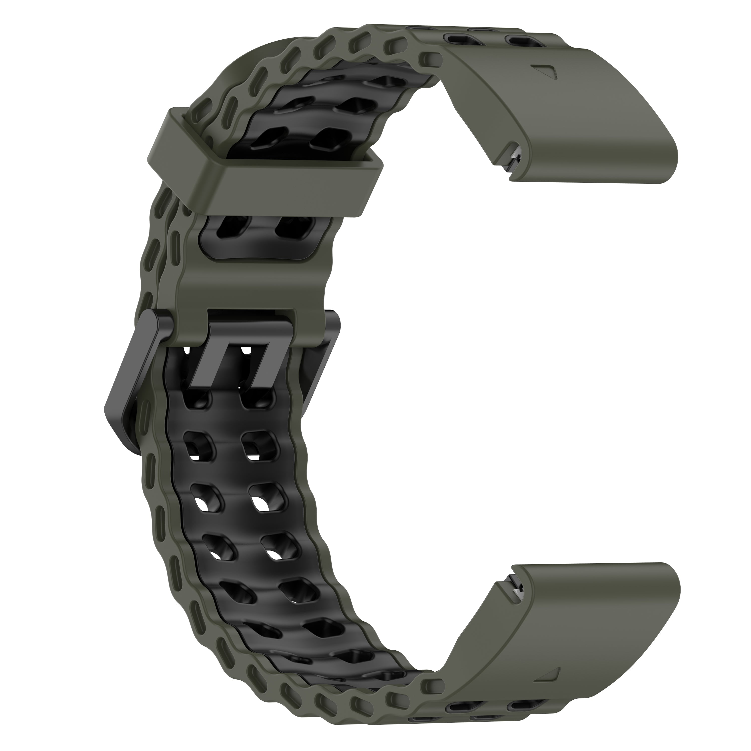 Garmin Tactix 7 Pro Wave Sport Strap (Green/Black)