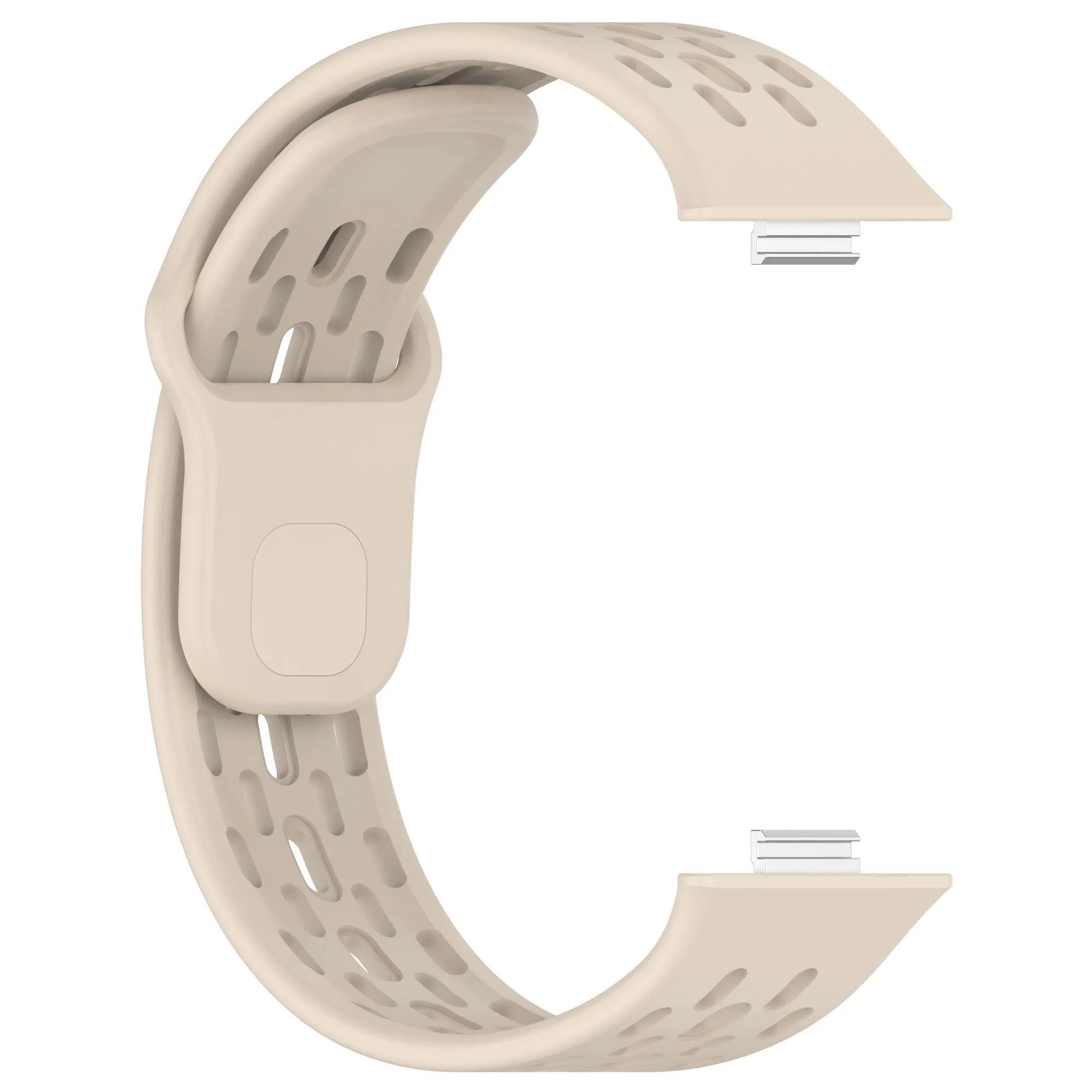Silicone Air Strap, beige, without a watch, 3/4 front view