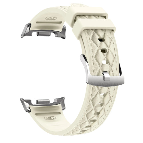Correa cuero híbrida diamond Samsung Galaxy Watch 8 - 44mm (beige)