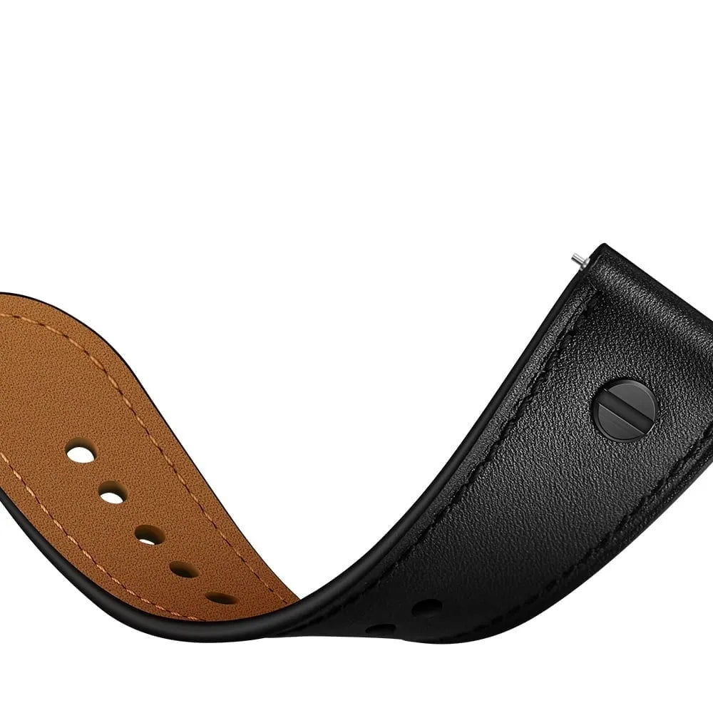 Correa cuero con tornillo Amazfit GTR 4 (negro)