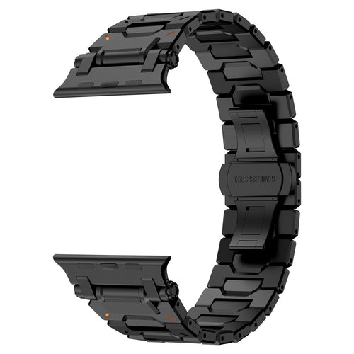 Explorer Steel Strap, black, without a watch, 3/4 front view