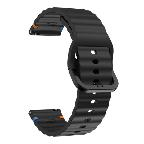 Samsung Galaxy Watch 3 45mm Wave Silicone Bracelet (Black)
