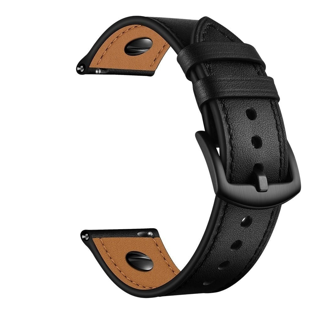 Realme Watch 3 (Pro) Leather Strap with Screw (Black)
