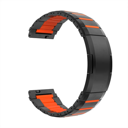Correa acero híbrido 'One Push' Polar Grit X2 Pro (negro/naranja)
