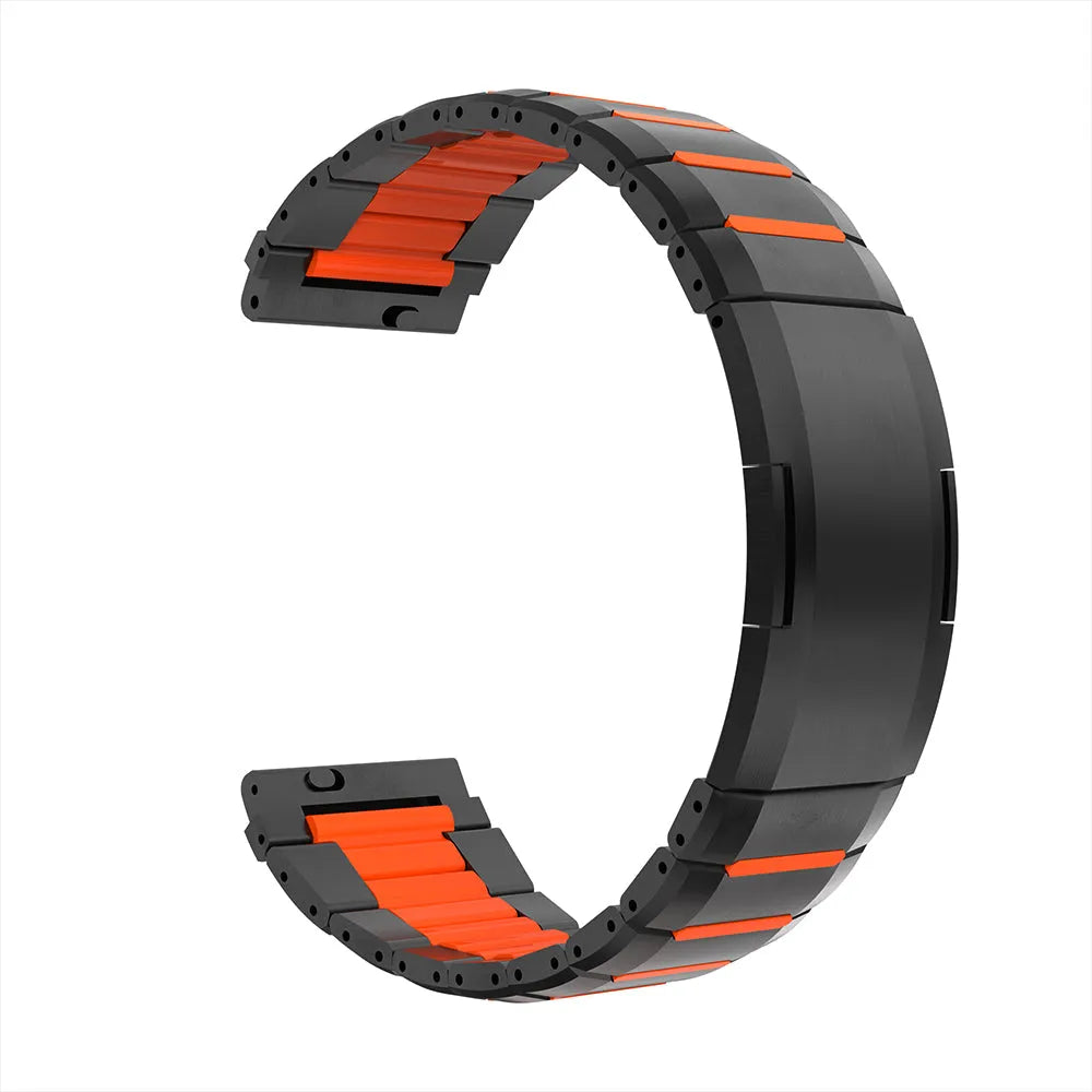 Correa acero híbrido 'One Push' Gard Pro Health Smartwatch 2+ (negro/naranja)