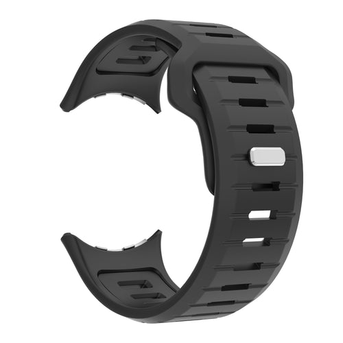 Silicone Sport Duo Strap, black, without a watch, 3/4 front view