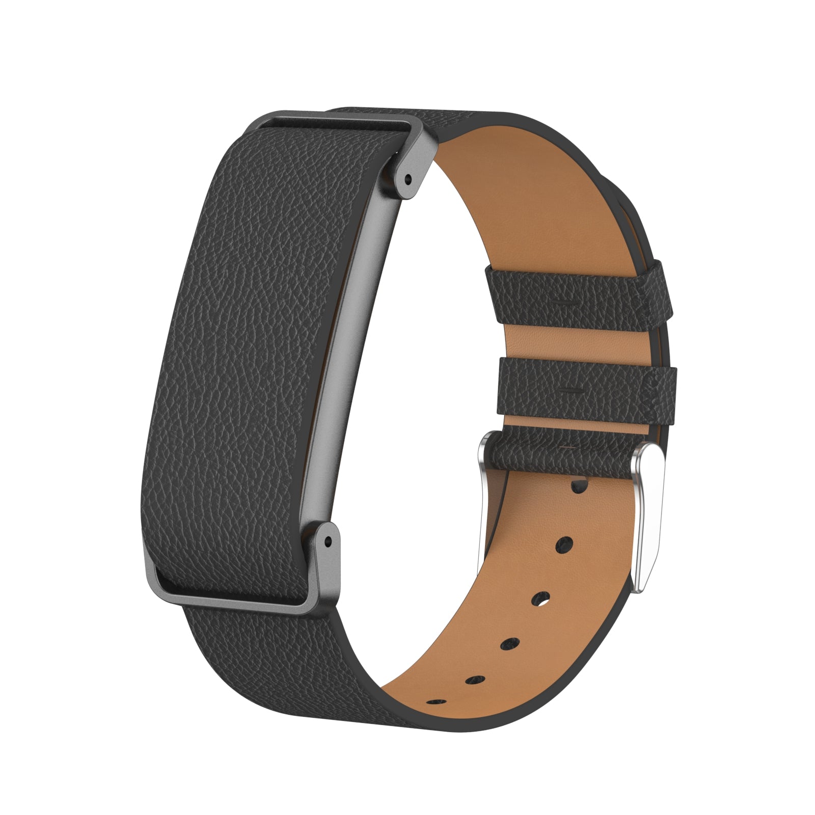 Correa cuero litchi Fitbit Air (negro)