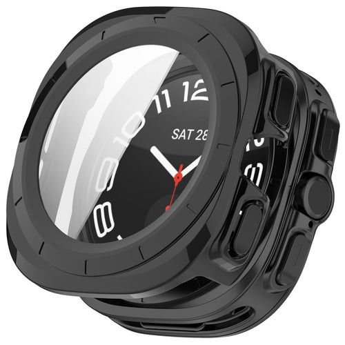 Funda rígida con cristal para Samsung Galaxy Watch Ultra 2 (negra)