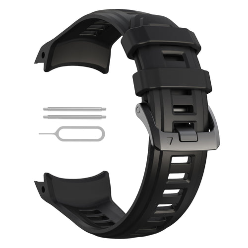 Silicone Strap, black, without a watch, 3/4 front view