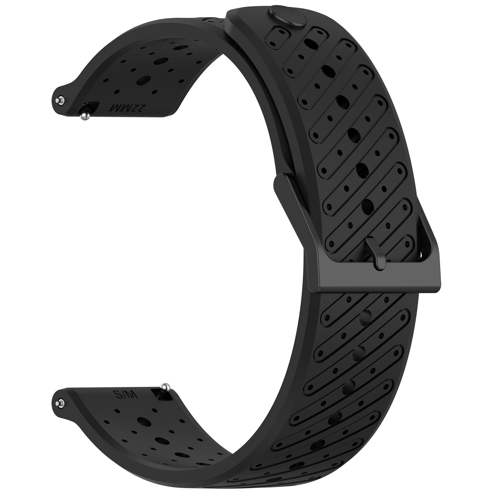 Correa silicona a rayas Huawei Watch GT Runner 2 (negro)