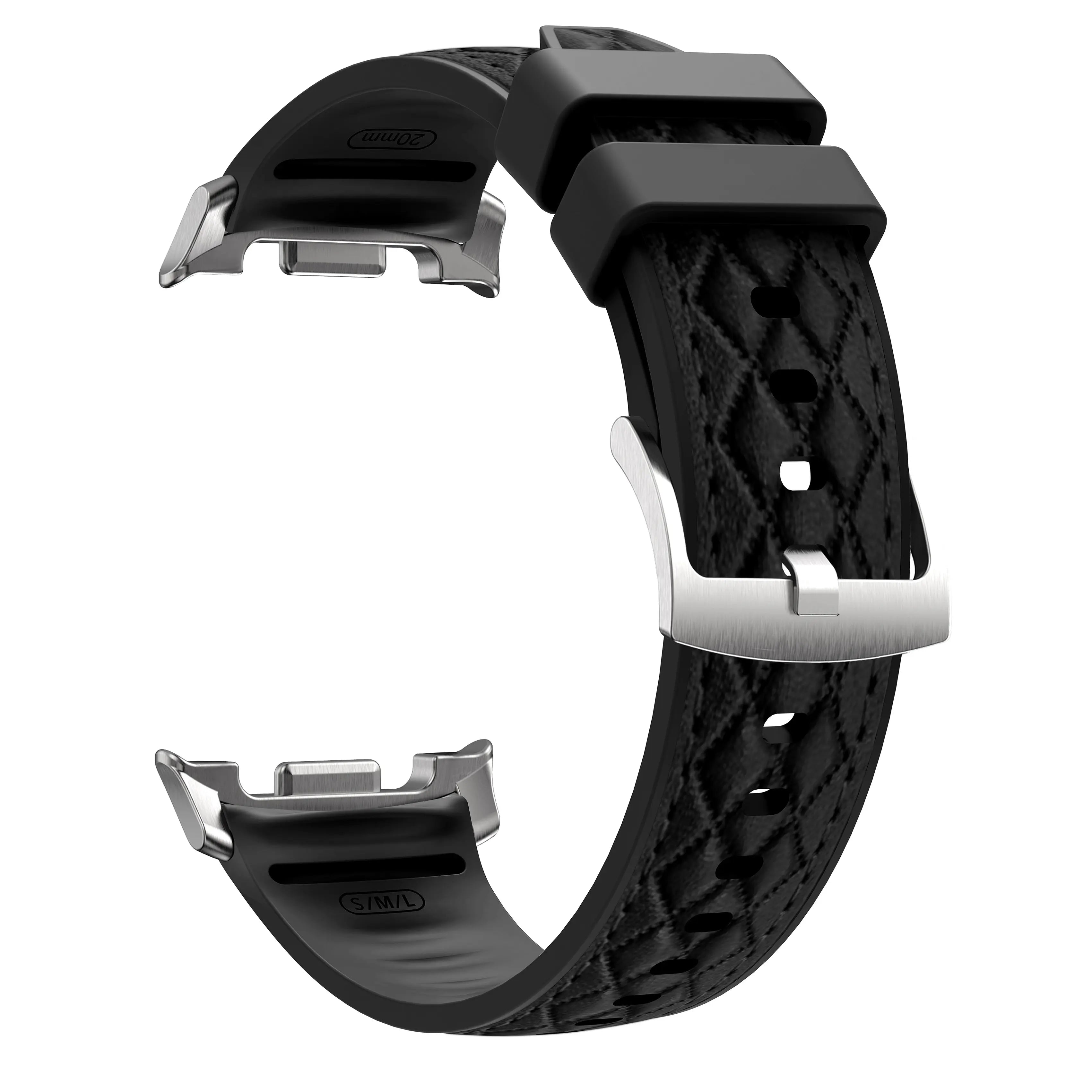 Correa cuero híbrida diamond Samsung Galaxy Watch 8 - 44mm (negro)