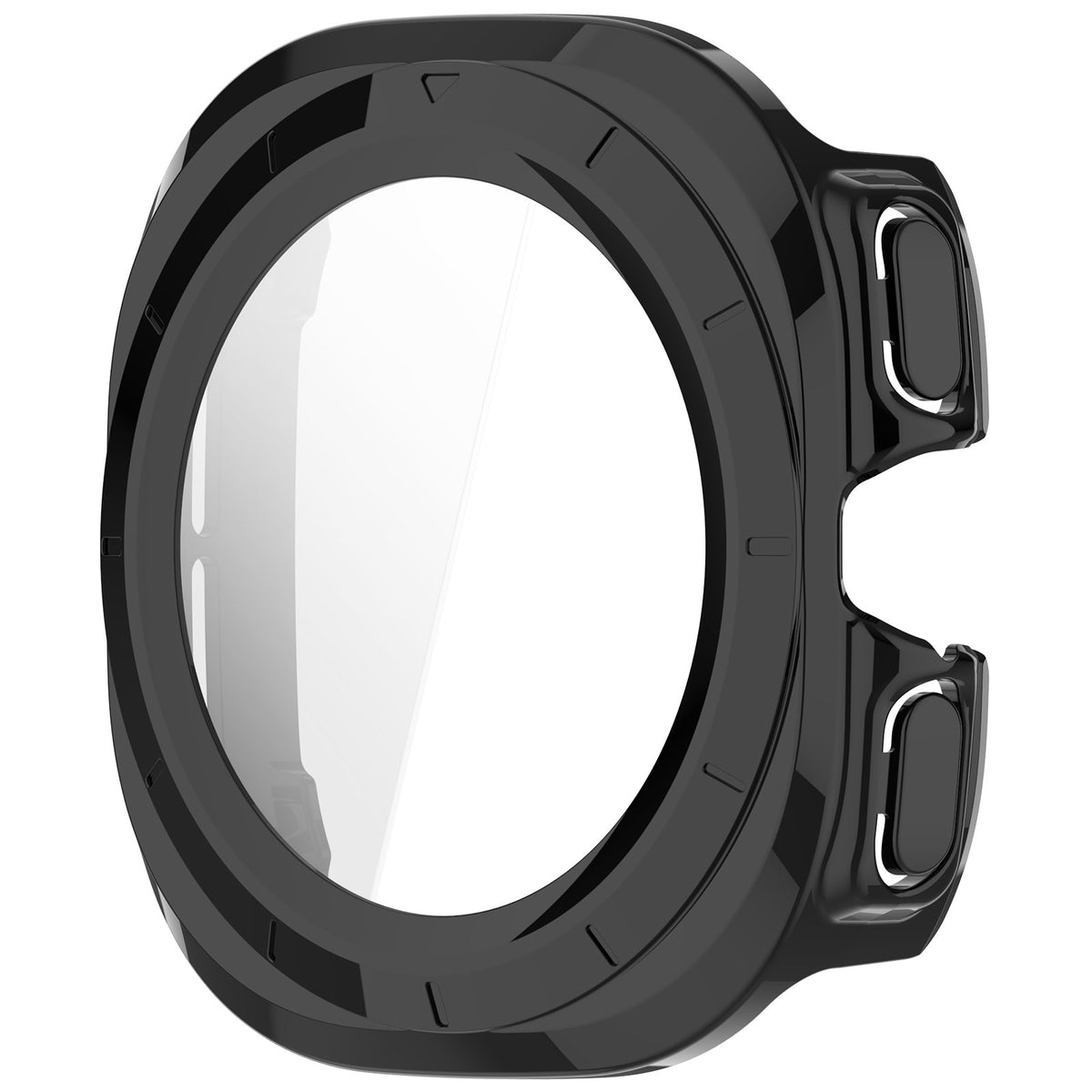 Funda rígida con cristal para Samsung Galaxy Watch Ultra 2 (negra)