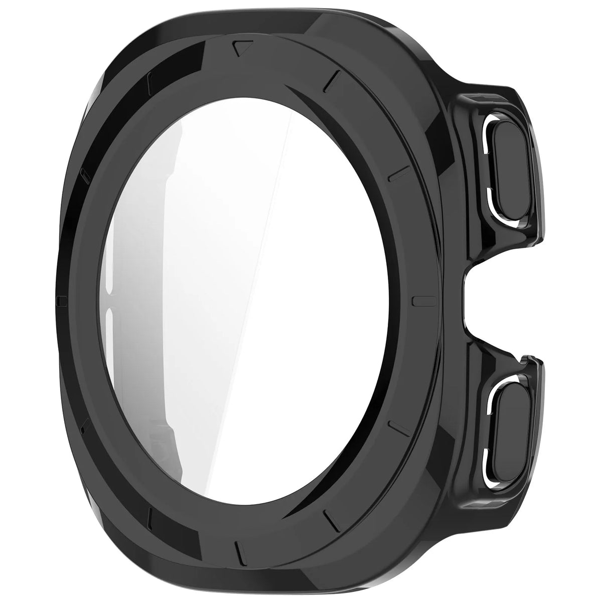 Funda rígida con cristal para Samsung Galaxy Watch Ultra 2 (negra)