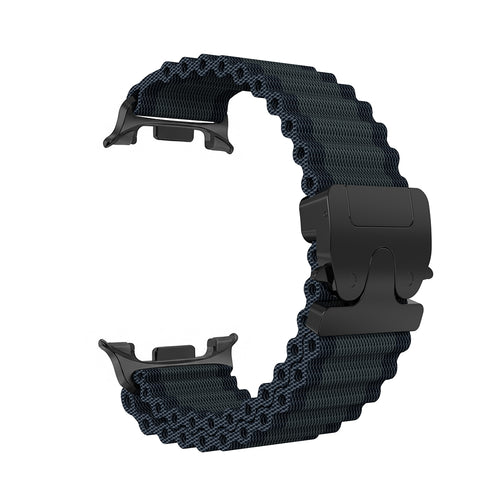 Correa nylon Outdoor con hebilla-P Samsung Galaxy Watch 9 - 40mm (negro con negro)