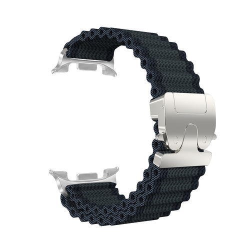 Correa nylon Outdoor con hebilla-P Samsung Galaxy Watch 9 - 40mm (negro con plata)