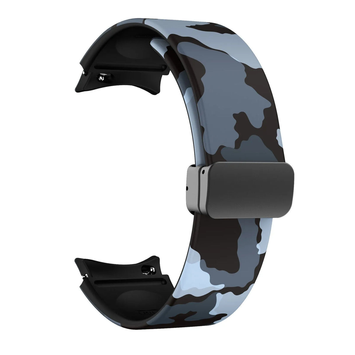 Silicone Magnetic Patterned Strap, without a watch, 3/4 front view