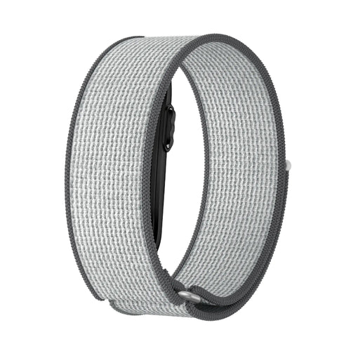 Nylon Strap 'Classic', grey/white, without a watch, 3/4 front view