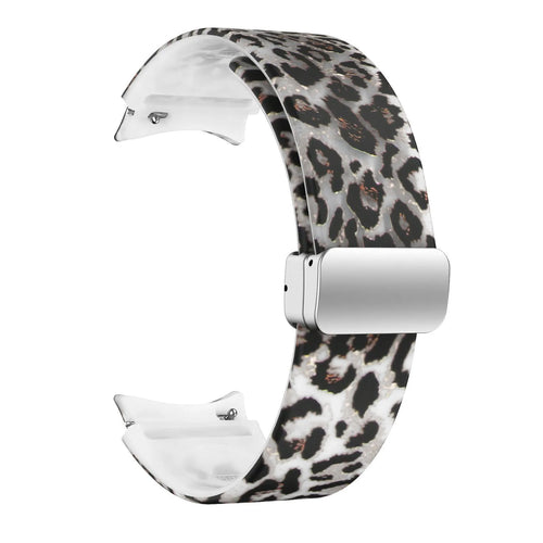 Silicone Magnetic Patterned Strap, without a watch, 3/4 front view