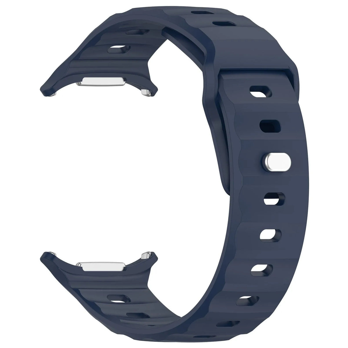 Outdoor Silicone Strap, dark blue, without a watch, 3/4 front view