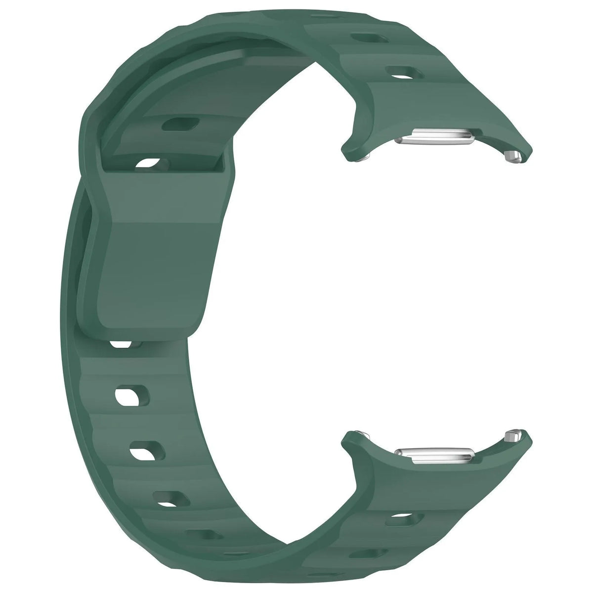 Outdoor Silicone Strap, dark green, without a watch, 3/4 front view
