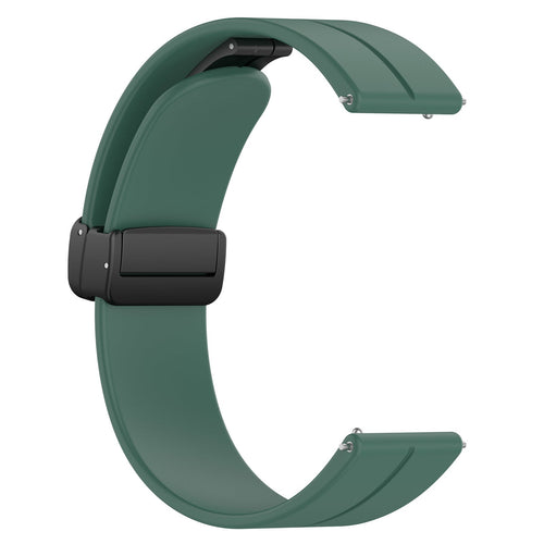 Withings ScanWatch Nova D-Buckle Silicone Strap (Dark Green)