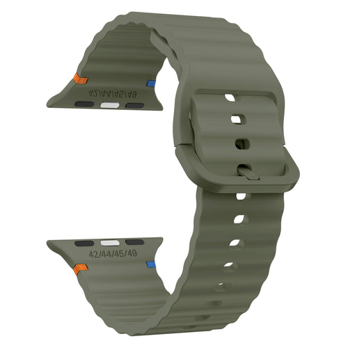 Correa ondulada Apple Watch Ultra (verde oscuro)