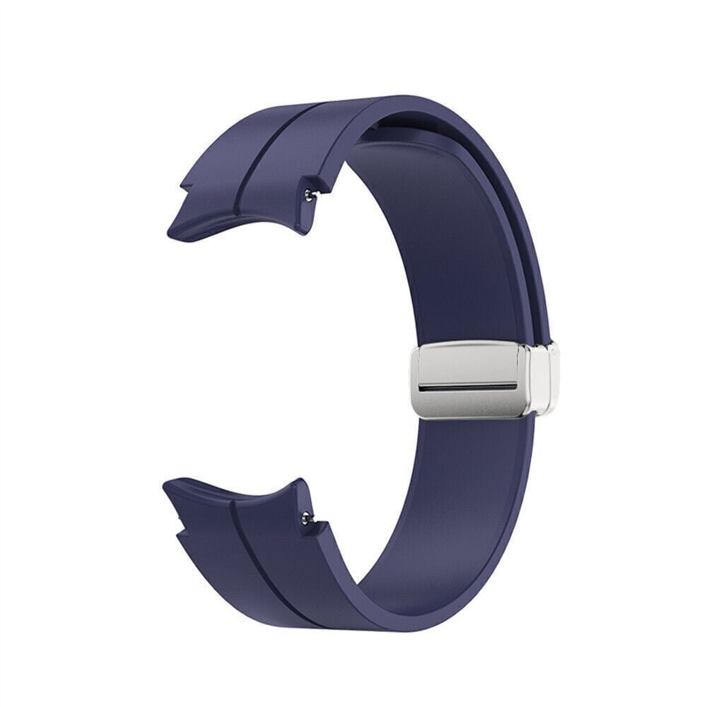 Silicone Magnetic Sport Strap, dark blue, without a watch, 3/4 front view