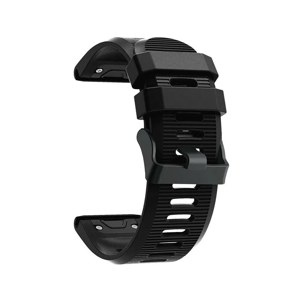 Silicone Strap, black, without a watch, 3/4 front view