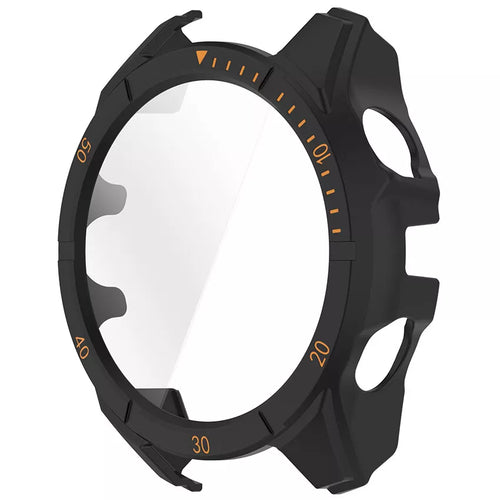 Funda rígida con vidrio Garmin Fenix 8 - 51mm SOLAR (negra/naranja)