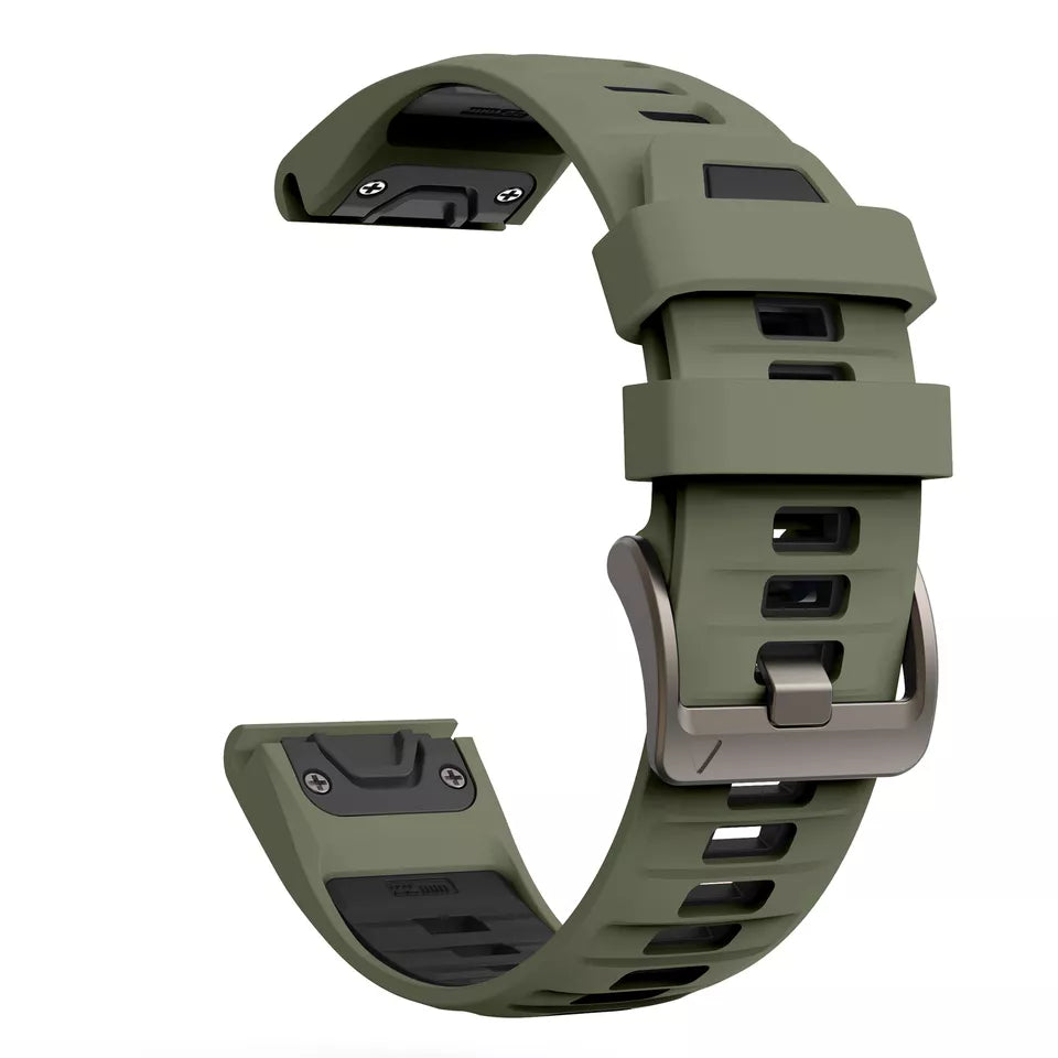 Correa deporte con hebilla Garmin Fenix ​​5x/6x (oliva/negro)