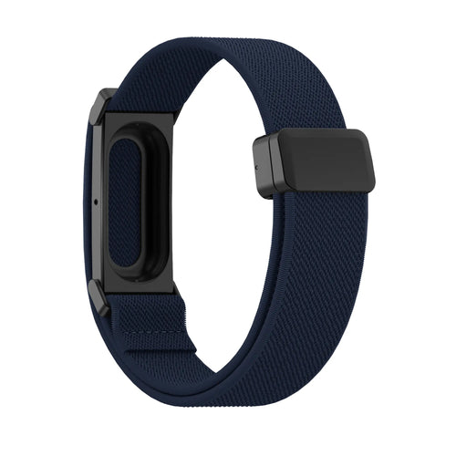 Nylon Strap with D-buckle, dark blue, without a watch, 3/4 front view