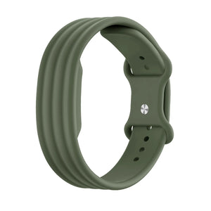 Silicone Strap 'Classic', army green, without a watch, 3/4 front view