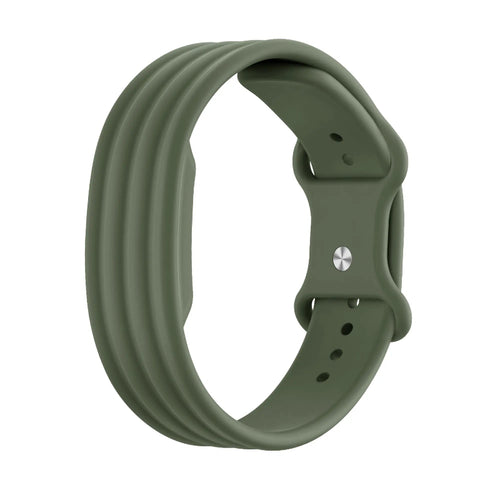 Silicone Strap 'Classic', army green, without a watch, 3/4 front view