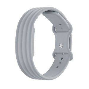 Silicone Strap 'Classic', grey, without a watch, 3/4 front view