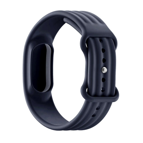 Silicone Strap 'Classic', midnight blue, without a watch, 3/4 front view