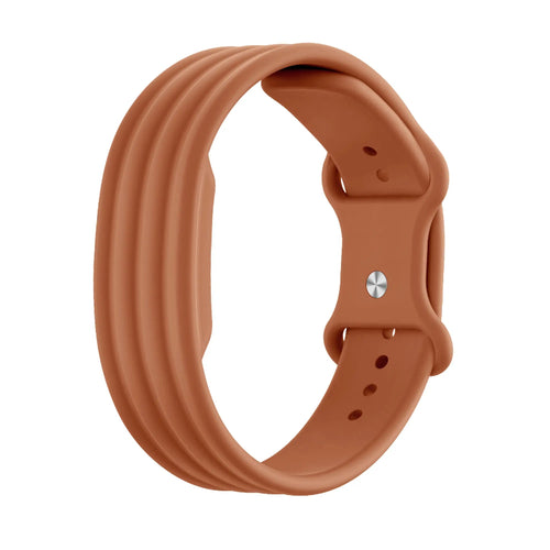 Silicone Strap 'Classic', dark orange, without a watch, 3/4 front view