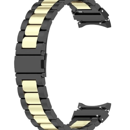 Steel Strap, black/gold, without a watch, 3/4 front view