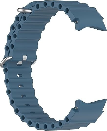 Silicone Ocean Strap, grey-blue, without a watch, 3/4 front view